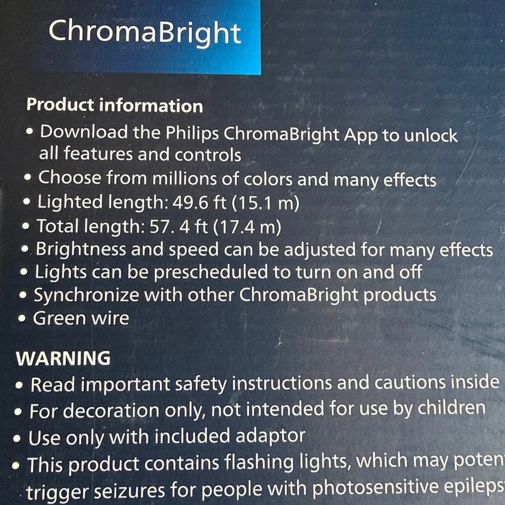 Philips ChromaBright Mini String Lights - App Controlled